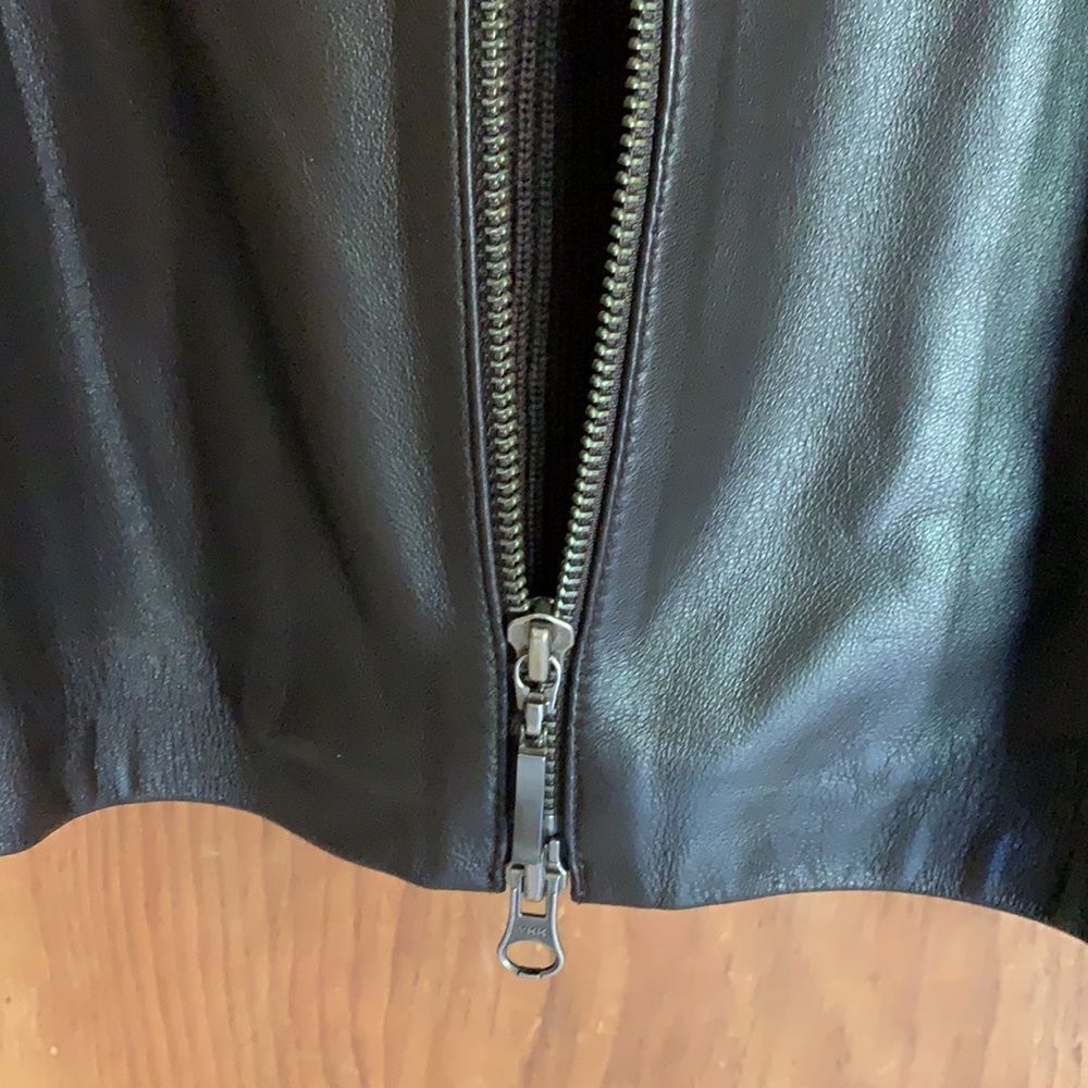 Classiques Entier brown ribbed wool leather panel jacket - Picture 9 of 9